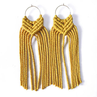 BohemianCottonClub Boucles d'oreilles en macramé  