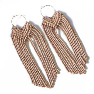 BohemianCottonClub Boucles d'oreilles en macramé  1