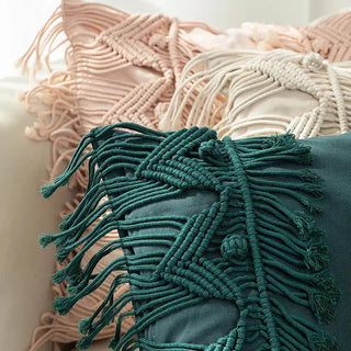 BohemianCottonClub Coussin boheme chic macramé  