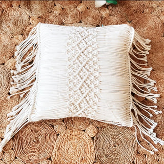 BohemianCottonClub Coussin macramé beige  B-45x45cm-450mm-450mm-CHINA