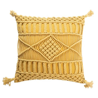 BohemianCottonClub Housse de coussin bohème macramé  A