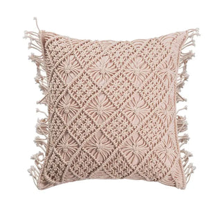 BohemianCottonClub Housse de coussin bohème macramé  B