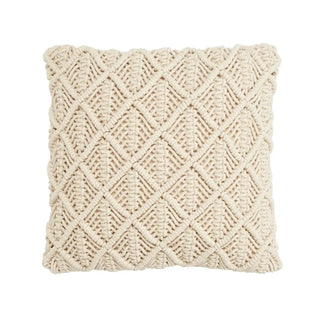 BohemianCottonClub Housse de coussin macramé  