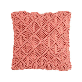 BohemianCottonClub Housse de coussin macramé  Pink45x45cm-CHINA