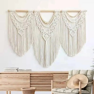 BohemianCottonClub Macramé mural tête de lit  