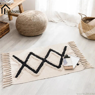 BohemianCottonClub Tapis macramé coton  1-60x90cm