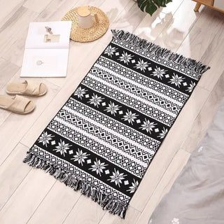 BohemianCottonClub Tapis macramé rectangulaire  K-60x90cm-United-States