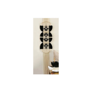 Macramé mural triple rond